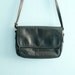 Vintage blue leather bag purse / shoulder bag / crossbody / soft / long strap / rectangular