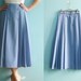 RESERVED for Mimi / Vintage pastel blue skirt / pleated / highwaisted / extra small