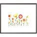 Flower Garden Print Illustration Wall Art Print