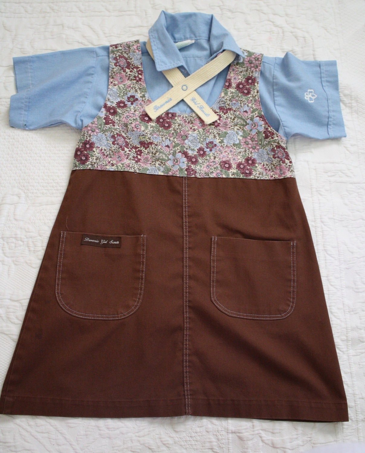 vintageBaby brownie girl scout uniform