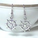 Love Helm Charm Earrings Surgical Steel Hooks