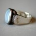 Vintage 1970s Ring- Stormy Cloud Grey Agate Cocktail Ring