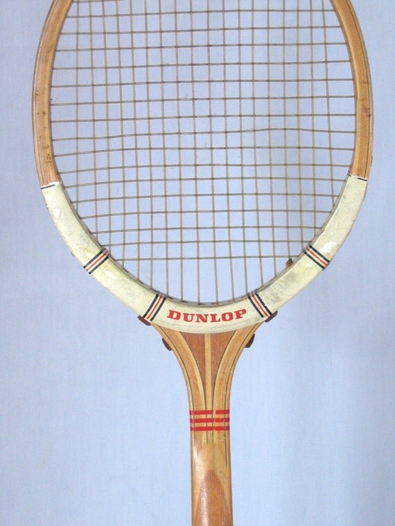 Vintage 70's Dunlop Tennis Racquet Maxply Fort by CatskillDivine
