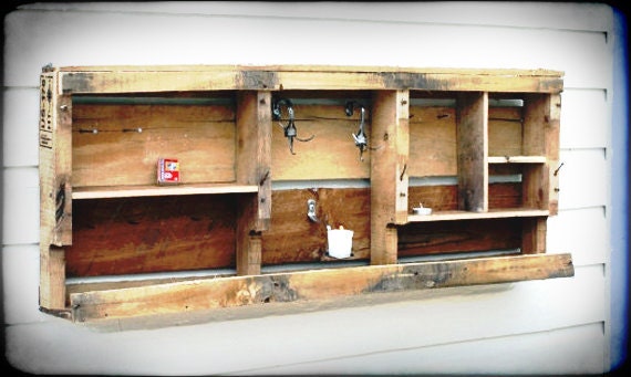 Items similar to Wooden Wall Shelf from Reclaimed Wood ... on Shelves For Candle Displays id=62213