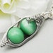 Two Peas In A Pod Silver Necklace 2, 3 Or 4 Peas. Ideal For Friends Family Or Mothers