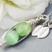 2,3 or 4 Peas In A Pod - Sterling Silver Personalized Peapod. Czech Faceted Stones For Mom, Friends, Brides, Bridesmaids, Shower Gift