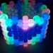Glow in the dark rainbow heart kandi cuff