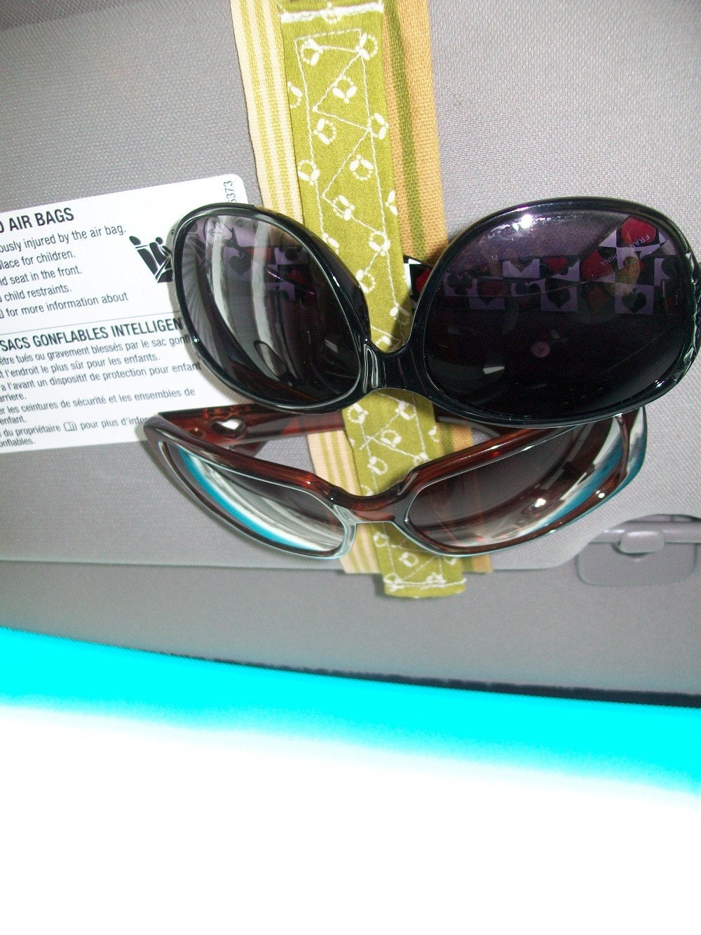 Car Visor Velcro Sunglass holder