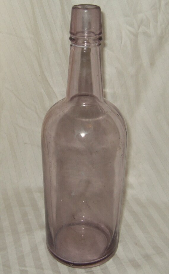 vintage liquor bottle lavender 1890 to 1910 antique liquor