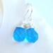 Blue Briolette Earrings Sterling Silver