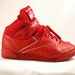 Vintage Red High Top Velcro Reeboks Basketball/Skate Shoes Womens US 7 UK 5 EUR 8