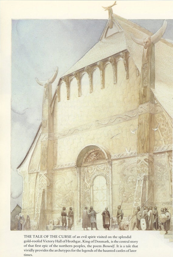Castle Victory Hall Of King Hrothgar In Beowulf With by KingPaper