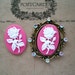 fuschia-rose cameos-2 pcs-fabulous