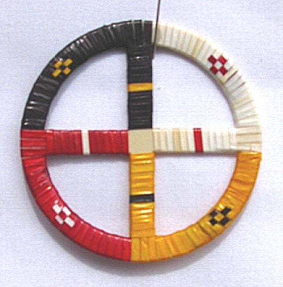 2 inch Quilled Medicine Wheel with detail work