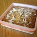 Sale - Vintage Square Casserole Baking dish GlasBake Pyrex square orange milk glass brownie casserole baking dish