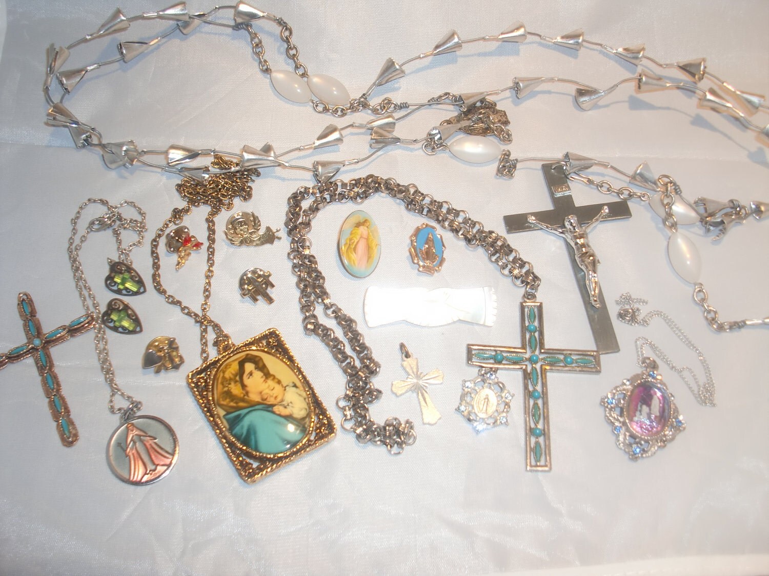 Religious Vintage Estate Costume Jewelry Lot