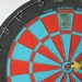 Vintage Dart board Scotts Keepdrye Original hand wired made in England whit Darts Blue and Red Rare Find