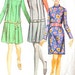 Simplicity 7752 - misses pleated dress or jumper, 1968