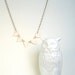 Ivory White Pennant Bunting Triangle Necklace