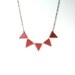 Red Pennant Banner Mid Century Modern Necklace
