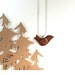 Brown Woodland Bird Recycled Pendant
