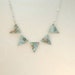 Faux Shell Blue Triangle Pennant Necklace