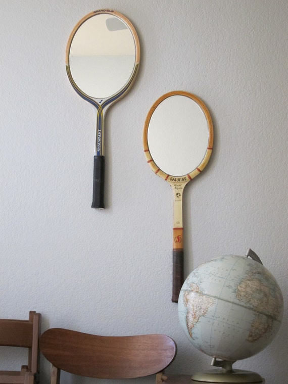 Vintage Snauwaert Tennis Racket Mirror