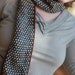 Brown and Blue "Stake Night" Scarf - Handmade - Buffy inspired