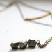 Faceted Pyrite Necklace with Vintage Elements