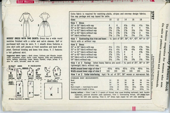 Simplicity 2797 Misses 1950s Dress Pattern Sheath by CynicalGirl