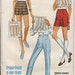 Simplicity 7688 Misses Skinny Pants Side Zip Cigarette Pants and Shorts 1960s Womens Vintage Sewing Pattern Waist 25 UNCUT
