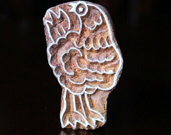 Hand Carved Indian Wood Textile Stamp Block- Hen (REDUCED)