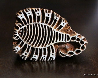Hand Carved Indian Wood Stamp Block- Scorpion (Reduced)