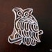 Hand Carved Indian Wood Textile Stamp Block- Owl
