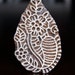 Hand Carved Indian Wood Textile Block Stamp- Floral/Paisley Motif (REDUCED)