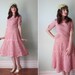 RESERVED vintage 1950's mauve pink lace party dress with full skirt / size m