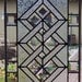 Interlocking Diamonds Stained Glass Window