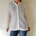 Vintage 1960s Winter White Knit Cardigan Sweater Mad Men Style Womens Medium