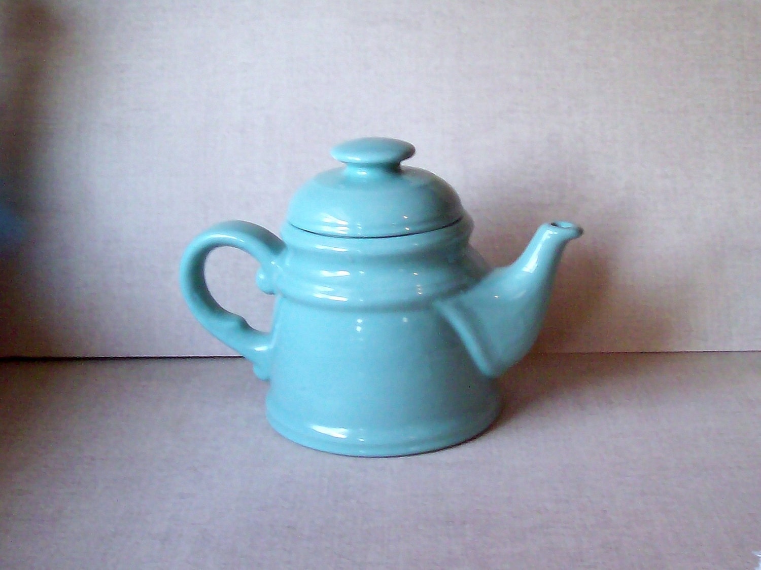 Vintage Turquoise Teapot / Planter with HandleGreat for