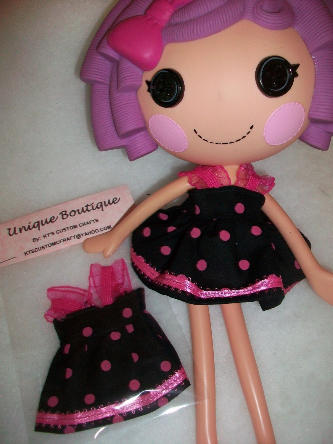 Doll Clothes Dress for Lalaloopsy Doll Pink by KTSUNIQUEBOUTIQUE