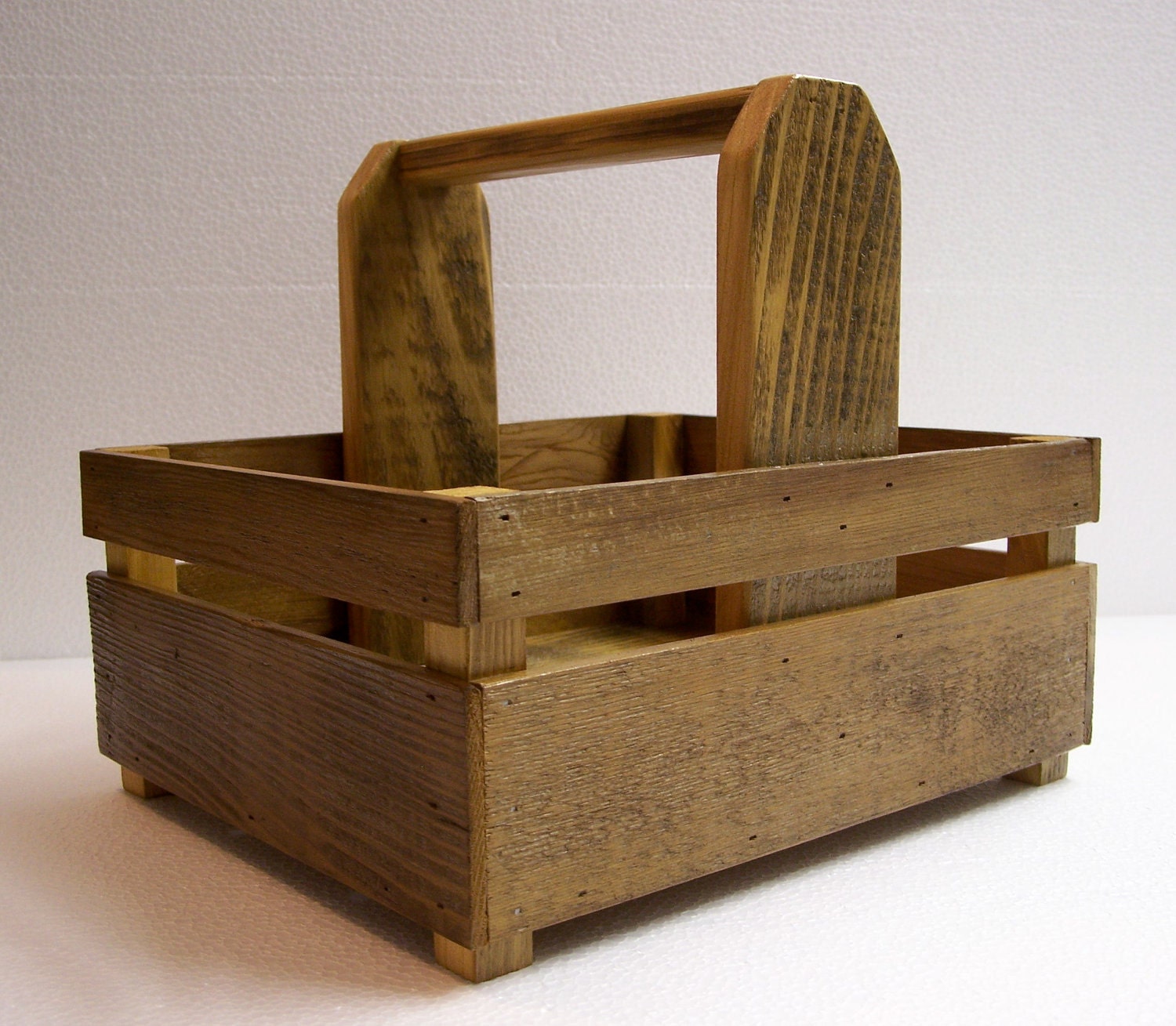 Wood Gift Basket Garden Tote Wood Basket Wood by MiscKDesigns