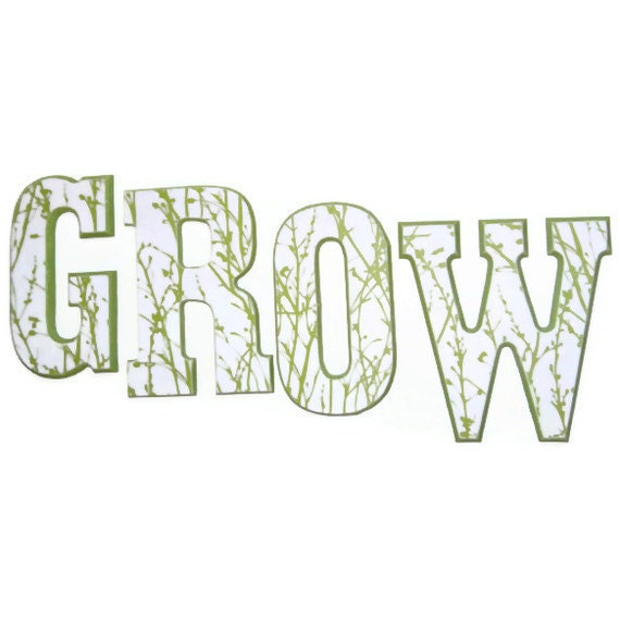 Items similar to Garden Decor - Spring Home - GROW Letters on Etsy