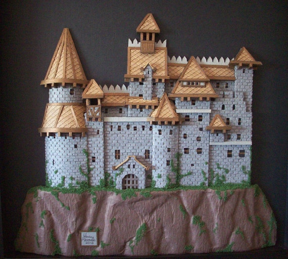 cutting kit paper Castle in 3 Draculas Frame Shadow Hand Cutting Box D Paper Cut