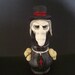 Hand-Sculpted Victorian Undertaker Potion Bottle With Glowing Skulls OOAK