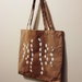 Deer Tote Bag - Hand-dyed and painted tote with screen printed deer spots