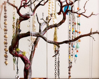 30" Red Jewelry Tree / Jewelry Organizer for East coast customers