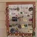 jewelry organizer jewelry holder jewelry storage Santos mahogany earring holder earring organizer necklace holder necklace organizer