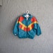 1980s baby jacket / teal windbreaker 12 months