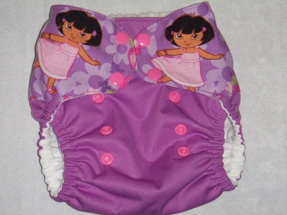 Sale Dora The Explorer Embellished Pocket Cloth Diaper Os