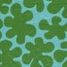 1966 Vintage Marimekko- Aqua Blue & Green Abstract Fabric 53" by 50"